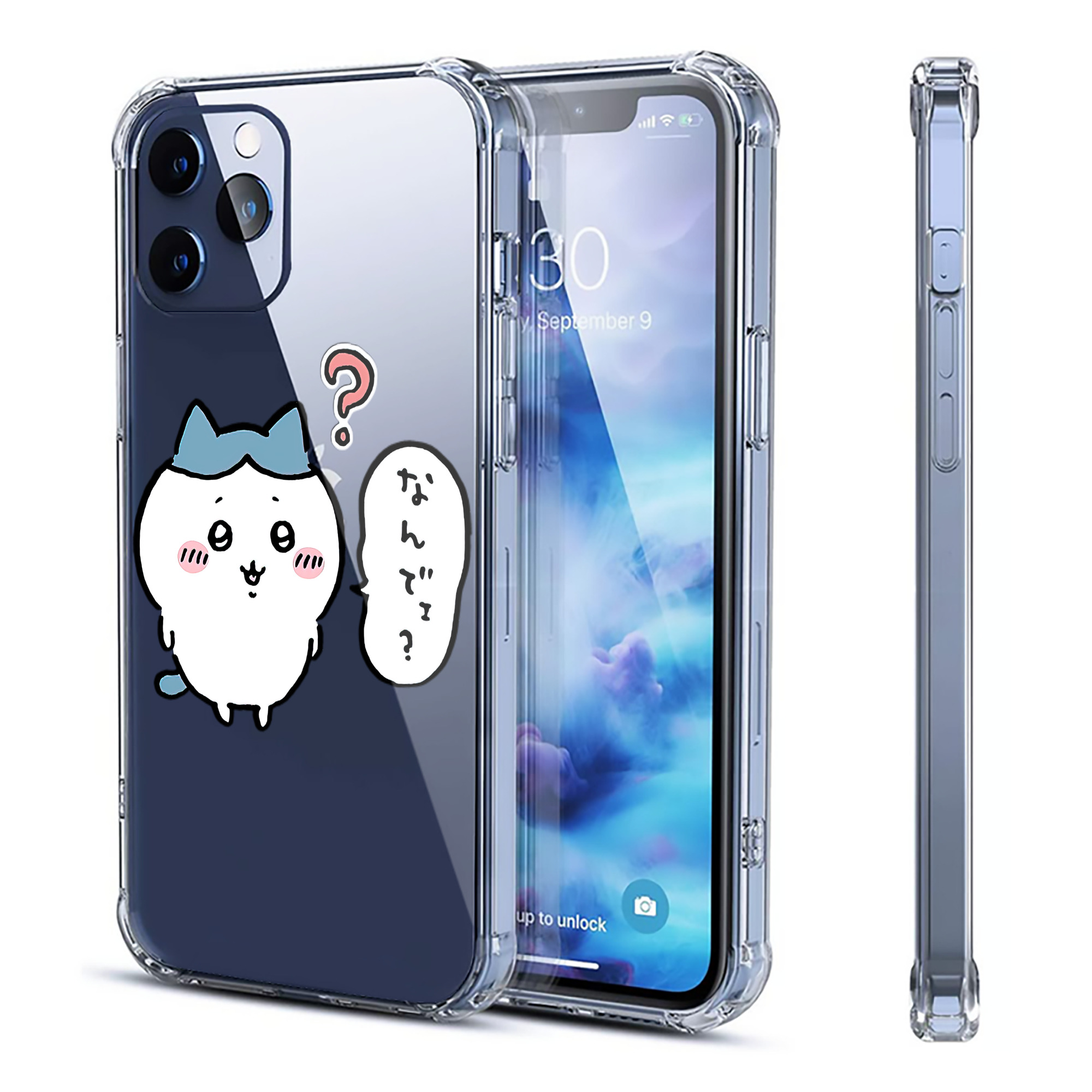 （画像用） ちいかわ ハチワレ Chii-kawa hachiware 【iPhone 12シリーズ対応】透明スマホケース（クリアソフトケース）